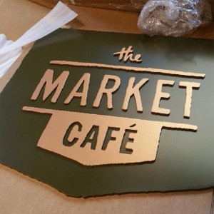 The Market Café signage install