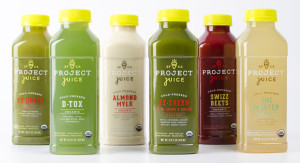 Project Juice branded bottles