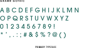 Gramr Gratitude Co. primary typeface