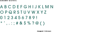 Gramr Gratitude Co. primary typeface