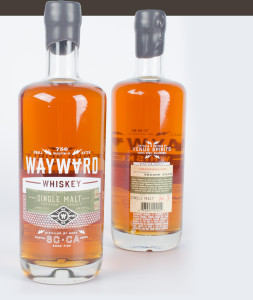 Wayward Whiskey bottle packaging