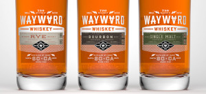 Wayward Whiskey branded bottles