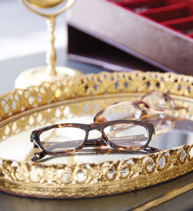 Brownie & Madam glasses on ornate platter
