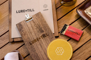 Lure + Till restaurant collateral