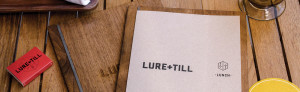 Lure + Till menu design, matchbox