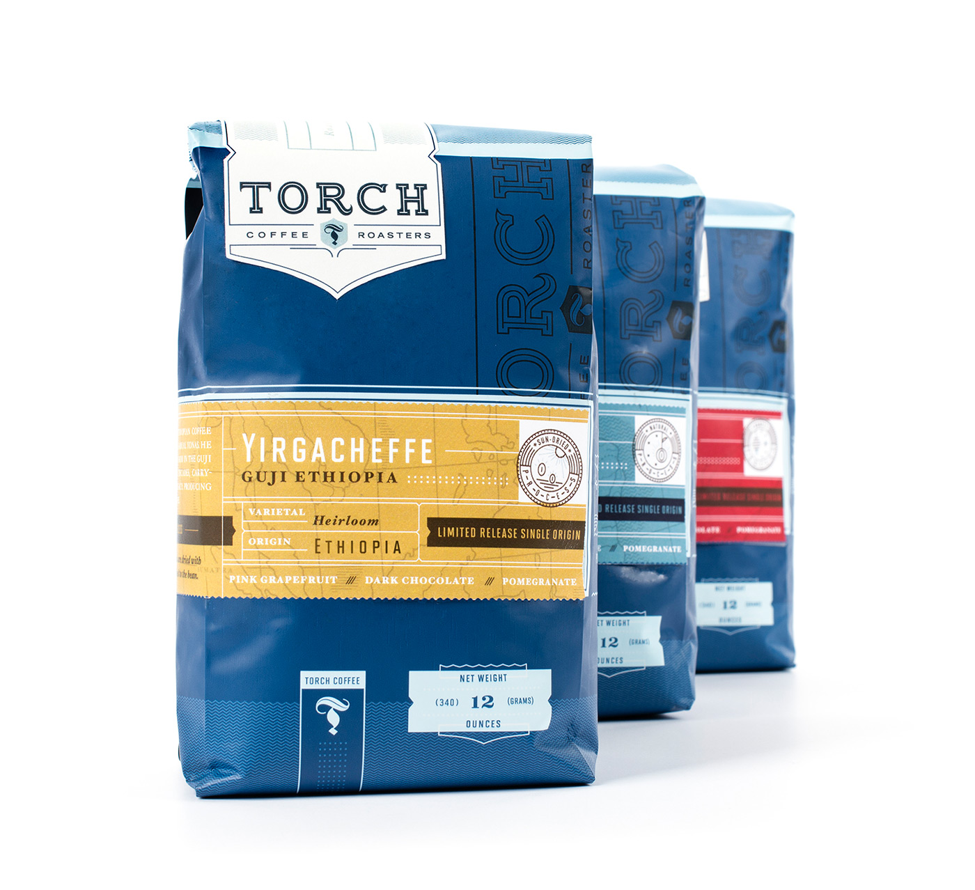 Torch Coffee Roasters packaging set