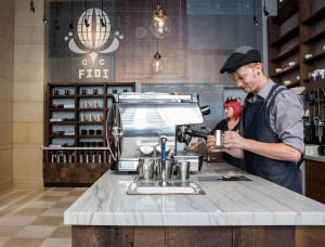 Coffee Cultures interior walls + staff