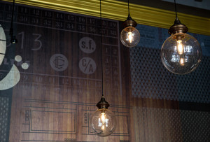 Coffee Cultures interior walls + lights