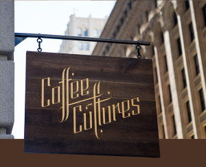 Coffee Cultures blade sign