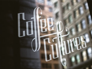 Coffee Cultures window decal