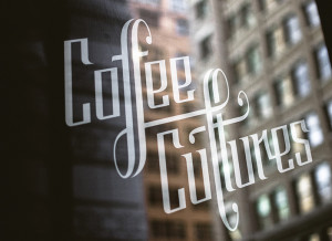 Coffee Cultures window decal