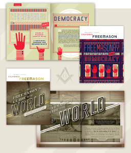 California Freemason coves + illustrated spreads