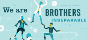 We are brothers inseparable illustration for California Freemason
