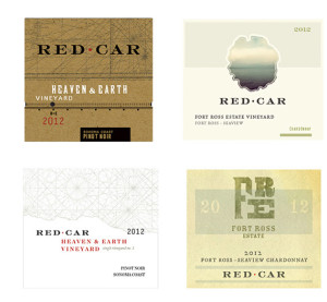 Red Car Wine label process
