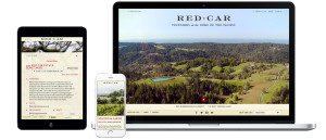 Red Car Wine website on various devices