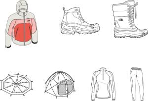 The North Face icons