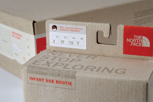 The North Face bootie packaging
