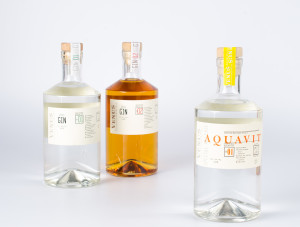 Venus Spirits Gin packaging lineup, Aquavit closer