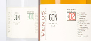 Venus Spirits Gin packaging details
