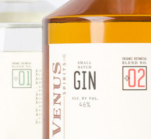 Venus Spirits Gin packaging detail