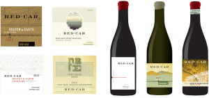Red Car Wine labels in process