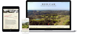 Red Car Wine website on various devices