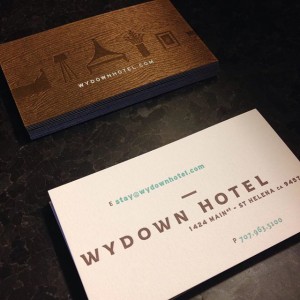 Wydown Hotel business card