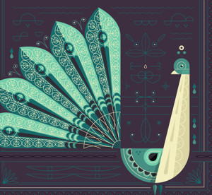Adobe Creative Cloud illustration - peacock