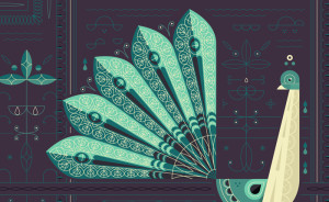Adobe Creative Cloud illustration - peacock