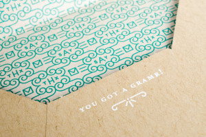 Gramr Gratitude Co. envelope message and liner