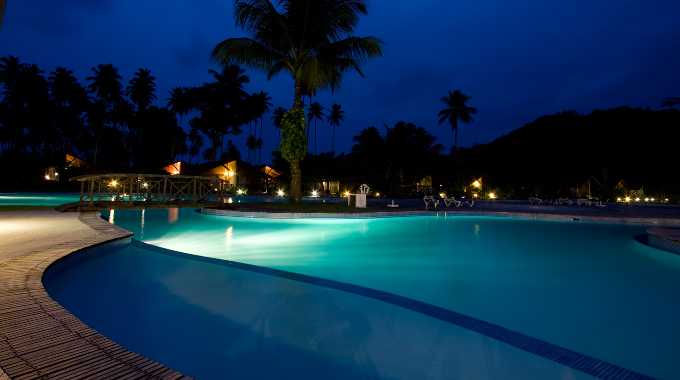 Photo of Naviti Resort pool at night