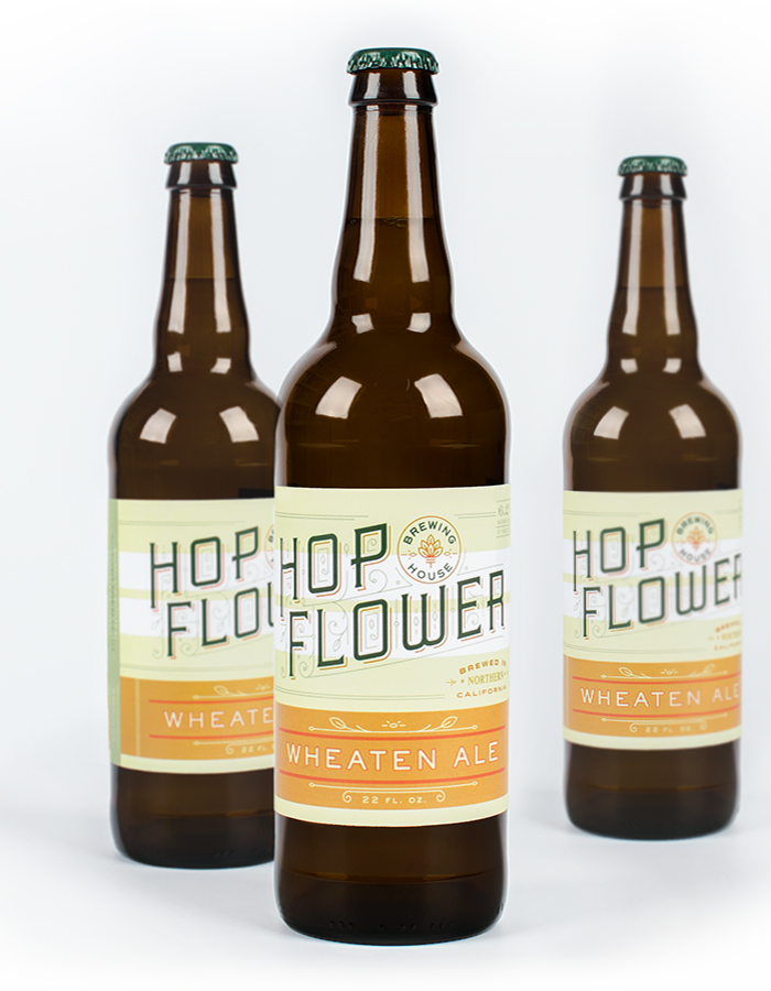 Hop Flower bottle packaging
