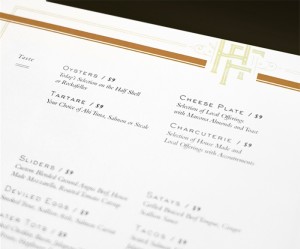 Hop Flower menu