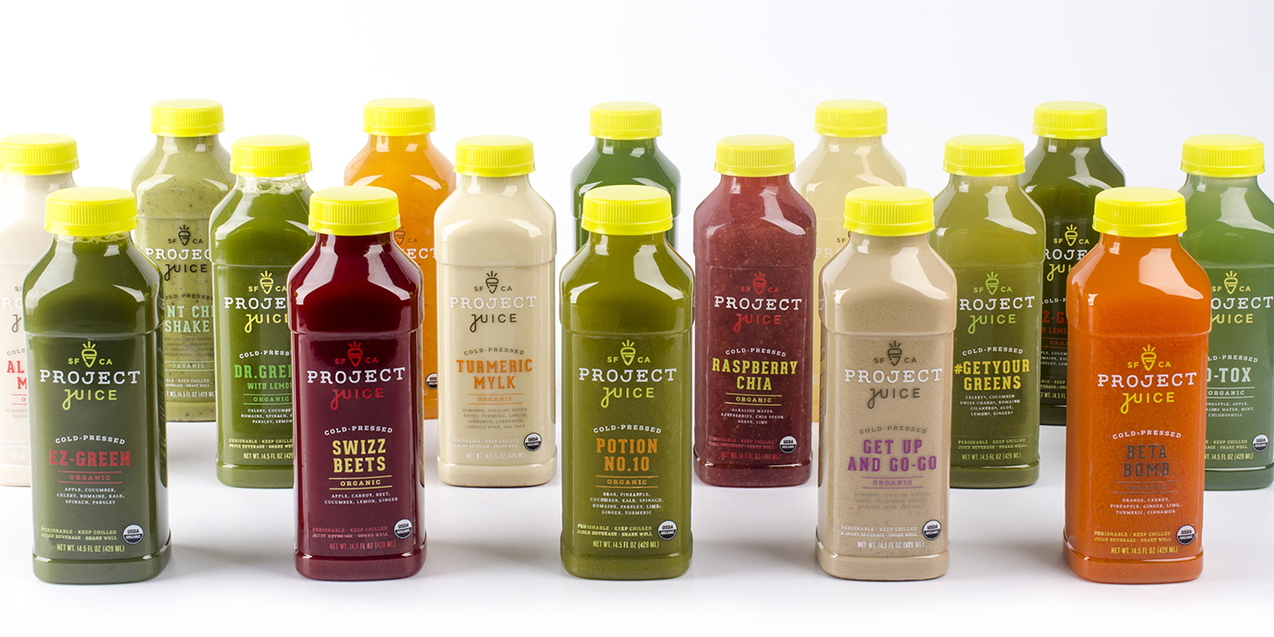 Project Juice bottle packaging