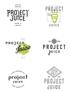 Project Juice logo explorations