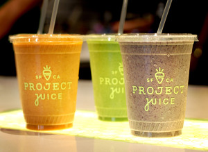 Project Juice branded cups