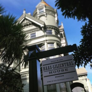 Signage for Haas-Lilienthal House Museum Home of San Francisco Heritage