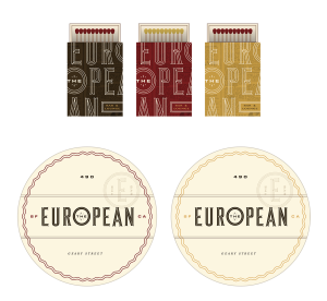 The European matchbox and coasters