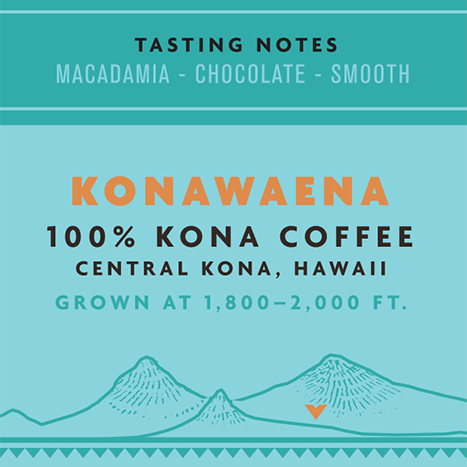 Kona Coffee Purveyors packaging detail