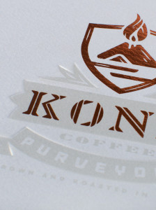 Kona Coffee Purveyors identity detail