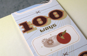 100 Ways Postcards printed band detail