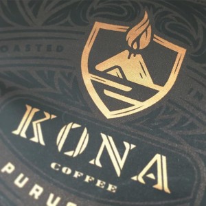 Kona Coffee Purveyors packaging detail