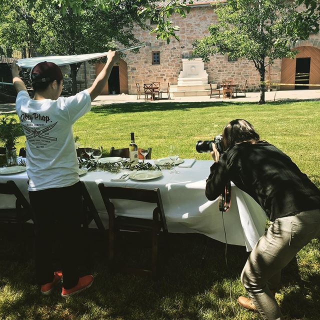 On-location #photoshoot with @pfeifferfoto and @kickflip_noseblunt for #freemarkabbey winery's new website by #chendesign #comingsoon