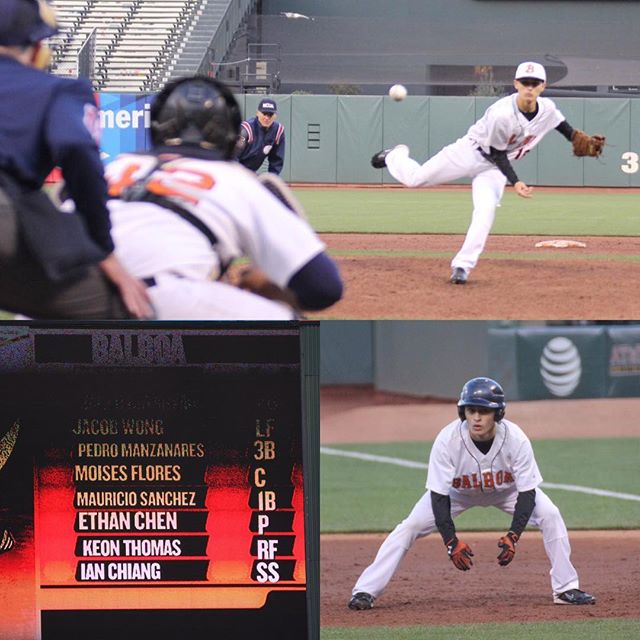 Just three of many amazing moments from last night's SF high school championship baseball game @sfgiants ballpark. We couldn't be more proud of the Balboa Buccaneers and @ethanchen16 's spirit, determination and passion. You're the champions in our hearts and minds.