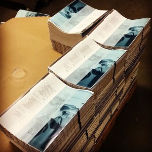 Stacks of printed annual reports