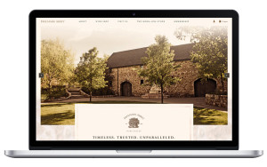 Freemark Abbey website on laptop