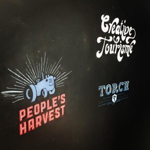 Commercial Street logos sketched on the wall