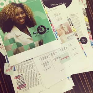Marked up printer proofs