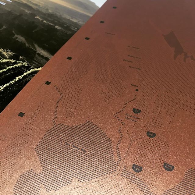 #chendesign + #neenahpaper stardream copper = all the pretty things // press check sneak peek for @napavintners #auctionnapavalley2017