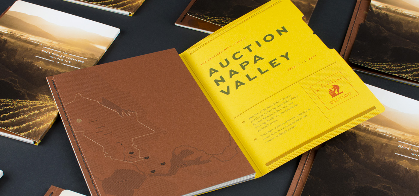 Napa Valley Vintners 2017 invitation booklet